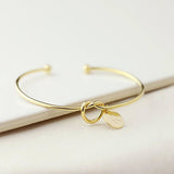 Customized A-Z Knot Initial Bangle