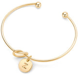 Customized A-Z Knot Initial Bangle