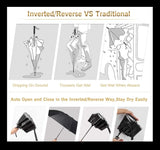 LED Inverted Umbrella With Creative Flashlight