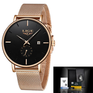 LIGE Luxury Mesh Watch